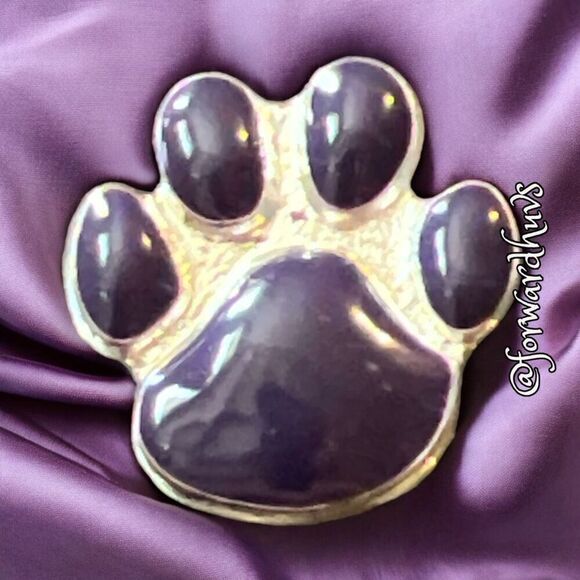 Purple Paw Print Pin - Picture 3 of 9